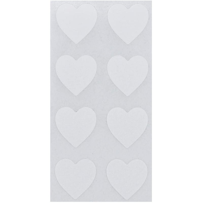 InStockLabels.com White Heart Semi-Gloss Stickers in 1/2" Inch, 1000 Adhesive Labels on a roll, Arts and Crafts, Envelope Seals, Valentines Day Gift Tags for Gift Giving - Image 2